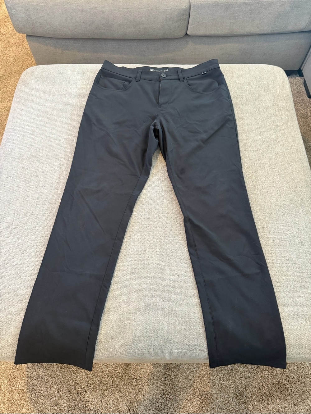 Travis Mathew Men's Black Stretch Dress Pants